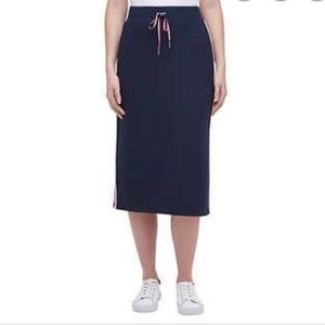 Tommy Hilfiger Striped Drawstring Skirt
